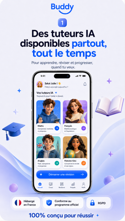 Buddy — Des tuteurs IA disponibles partout
