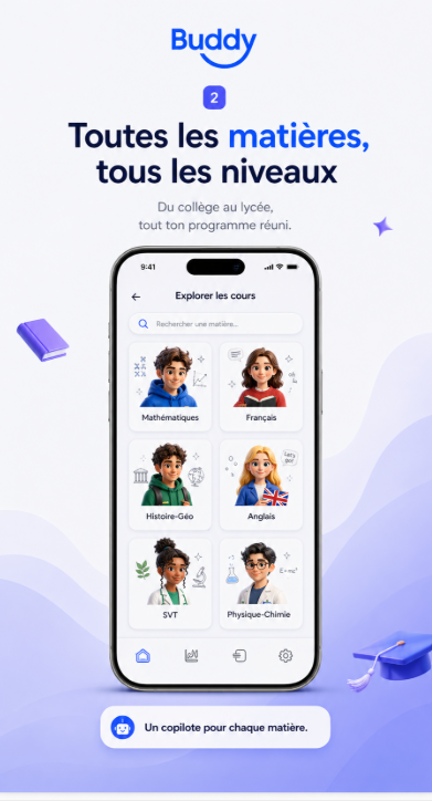 Buddy — Toutes les matières, tous les niveaux