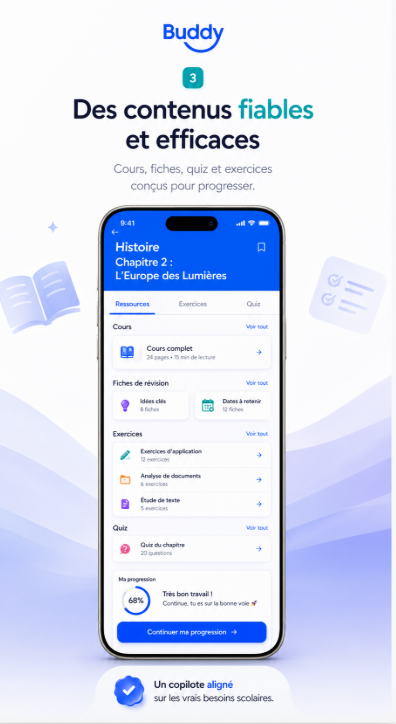 Buddy — Des contenus fiables et efficaces